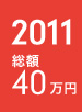 2011年 総額約40万円