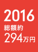 2016年 総額約294万円